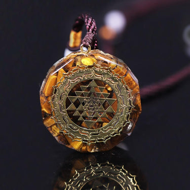 Orgonite Tiger Eye X Sri Yantra Necklace-Your Soul Place